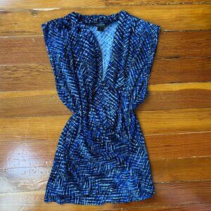 St. John Designer Vintage Sleeveless Wrap Top